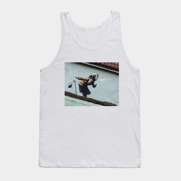 Banksy Aachoo!! Sneeze Dentures Tank Top by foozler